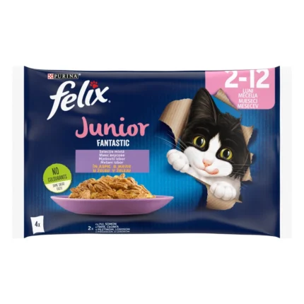 FELIX Fantastic Junior с вкус на пилешко, грил в желе за котки