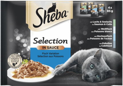Sheba Selection in sauce - паучове за котки микс 4x85g